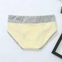 Сутиени за жени за жени бельо жени солидни цветни пачуърки гащи гащички бельо Knickers Bikini Underpants Lingerie Yellow 2XL