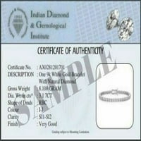 0,65ct истински диамант прекрасен сърдечен чар висулка 14k бяло злато за коледен подарък