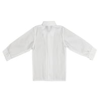 Avery Hill Boys дълги ръкави проста рокля риза в слонова кост или бяло