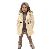 Koaiezne Toddler Baby Kids Girls Coat Winter Windproof Coxen Coat Jacket Топъл бутон Външно облекло яке