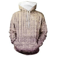 Cuhas качулки за мъже Суитчър моден печат свободен и wo дълъг ръкав пуловер с качулка Purple 2x