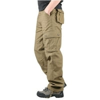 Ayolanni Brown Baggy Cargo Pants Мъжки плюс размер чист памук много панталони, устойчиви на износване