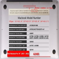 Kaishek Hard Case, съвместим с пуснат MacBook Pro 16 с XDR Display Touch Type C + Black Keyboard Cover Model: A Purple Series 0009