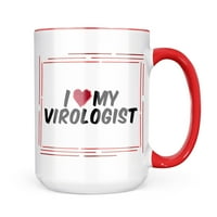 Neonblond i heart love my virology mug подарък за любители на чай за кафе