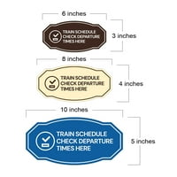 Знаци BYLITA Викториански график на влака Проверете времената на отпътуване тук ABS пластмаса