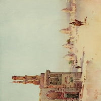 Банките на Нил 1913 г., гробниците на отпечатъка на плаката на Халифас от Ела дю Кейн