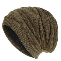Unise Skiing Plush Fashion Поддържайте топли зимни шапки плетена памучна шапка бейзболни шапки каки