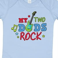 Inktastic My Two Dads Rock With Guitar Gift Baby Boy Bodysuit