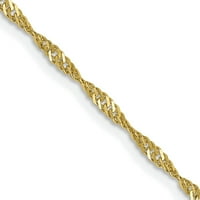 10K Gold Singapore Chain Bracelet 8