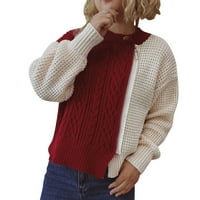 SNGXGN Open Front Cardigan пуловери за жени Отворете пуловер Кардиган Кардиган пуловери за жени, размер s
